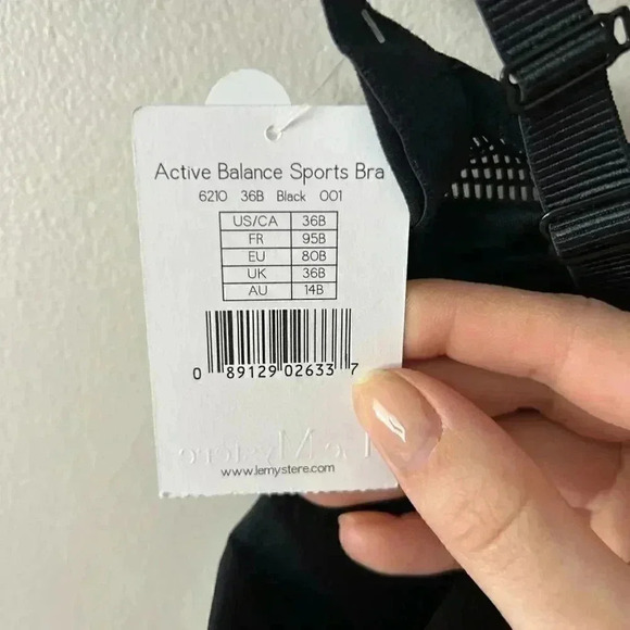 NWT Le Mystere Active Balance Sport Bra  36B - Picture 6 of 6